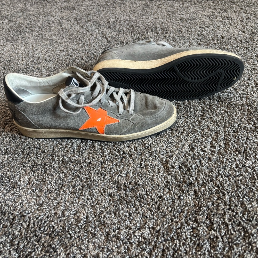 Golden Goose Gray and Orange Sneakers EU 42 men’s 9